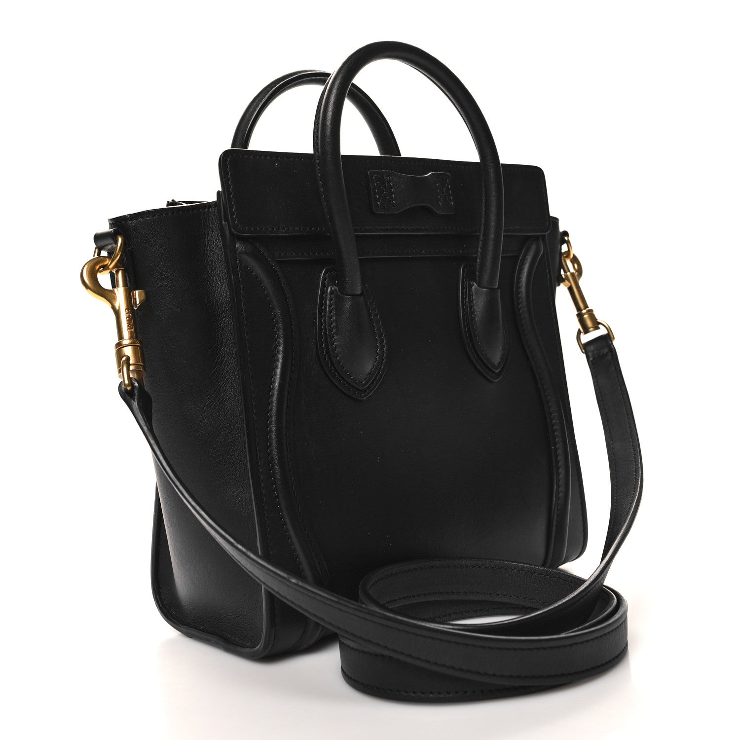 Celine Smooth Calfskin Nano Luggage Black 3 of 9