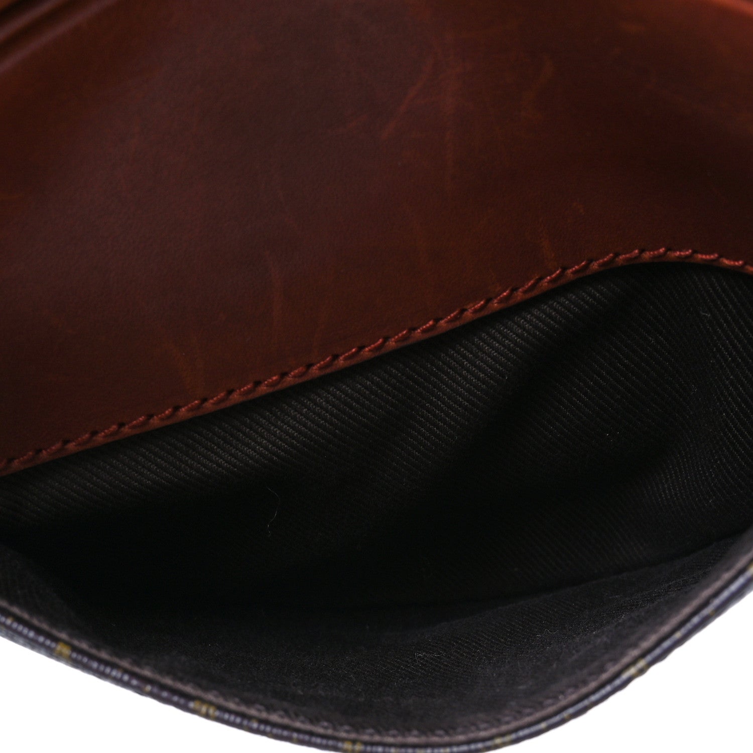 Saint Laurent Canvas Smooth Calfskin Le Monogramme Coeur Crossbody Chestnut 6 of 14