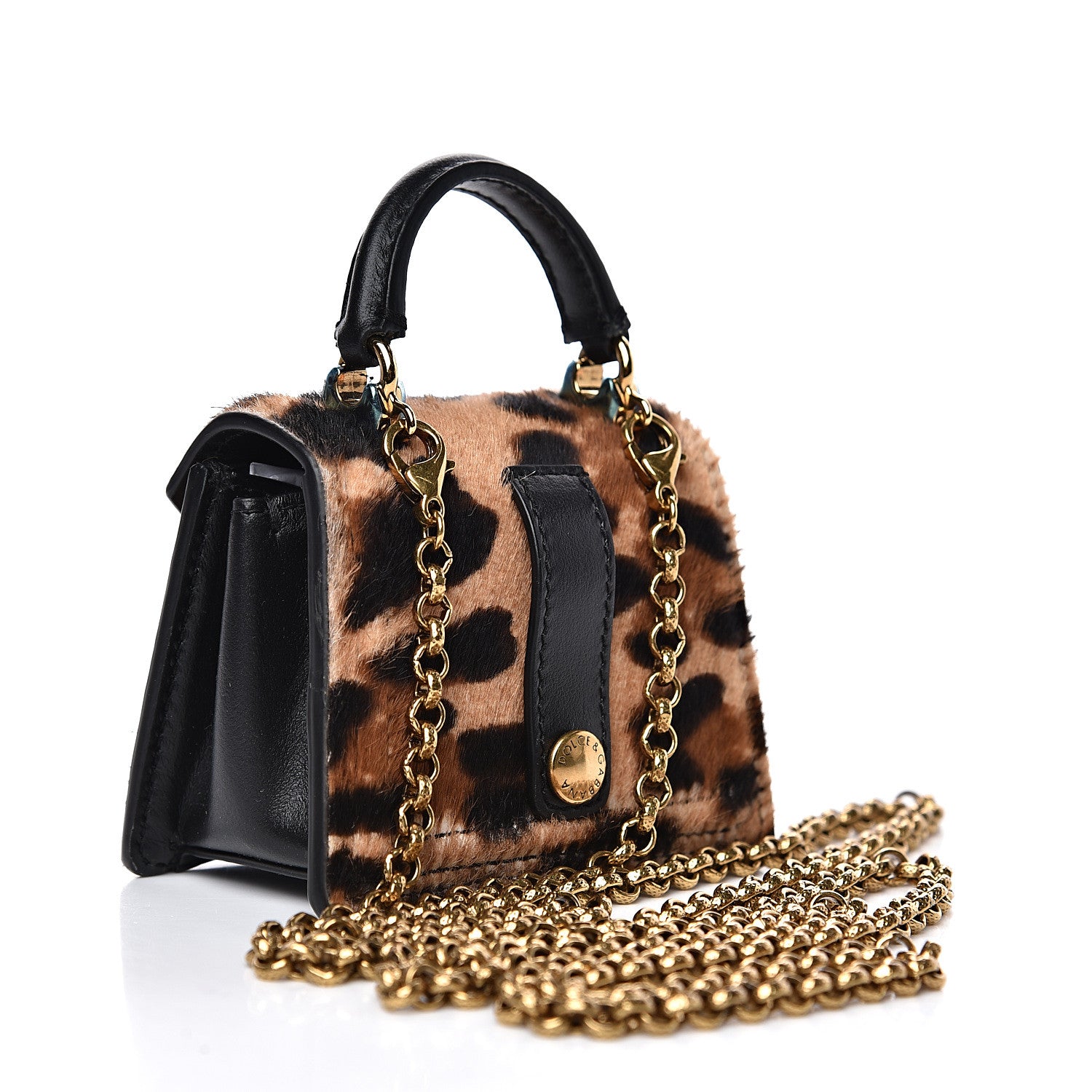 Dolce & Gabbana Pony Hair Leopard Micro Devotion Satchel 2 of 6