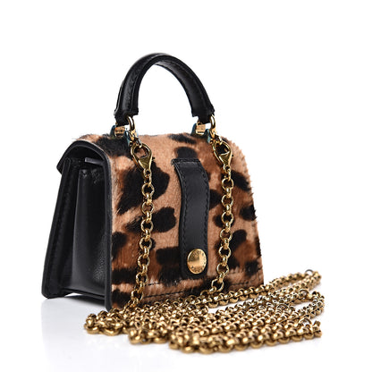 Dolce & Gabbana Pony Hair Leopard Micro Devotion Satchel 2 of 6