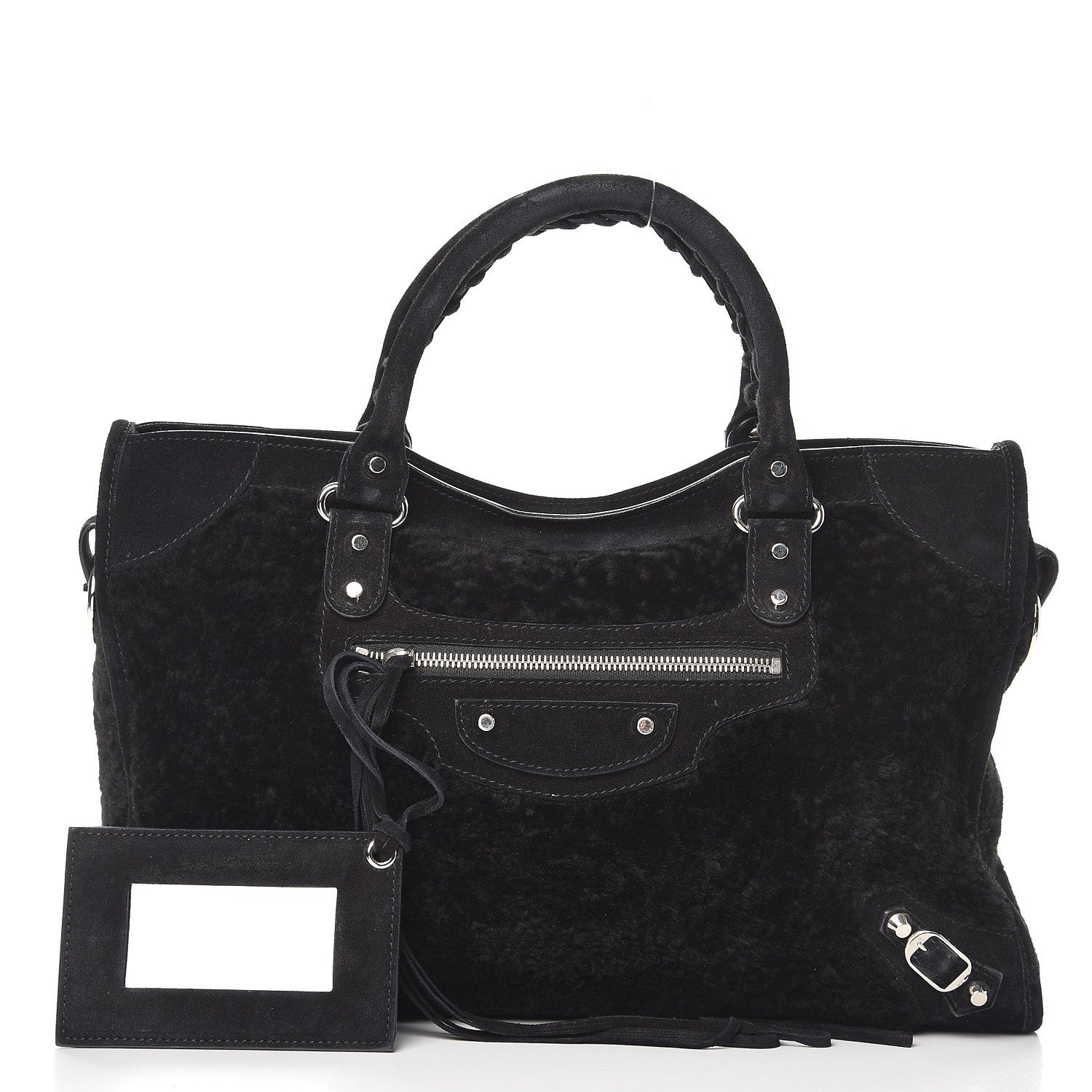 Balenciaga Shearling Suede Classic Hardware City Black 1 of 12