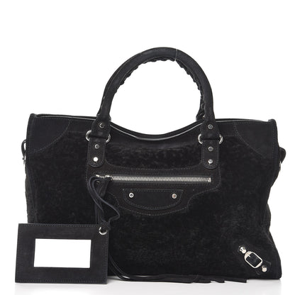 Balenciaga Shearling Suede Classic Hardware City Black 1 of 12