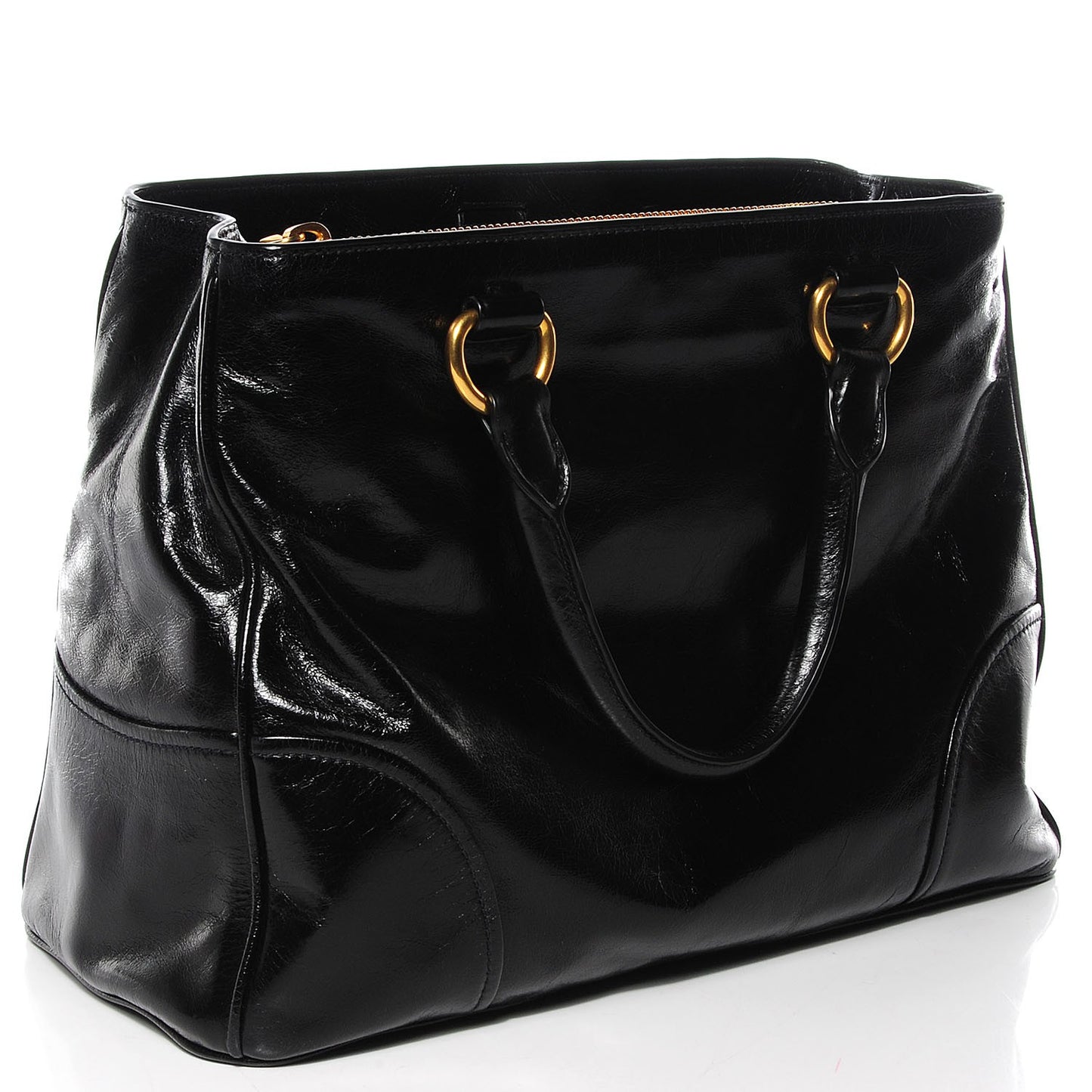 Vitello Shine Tote Nero Black