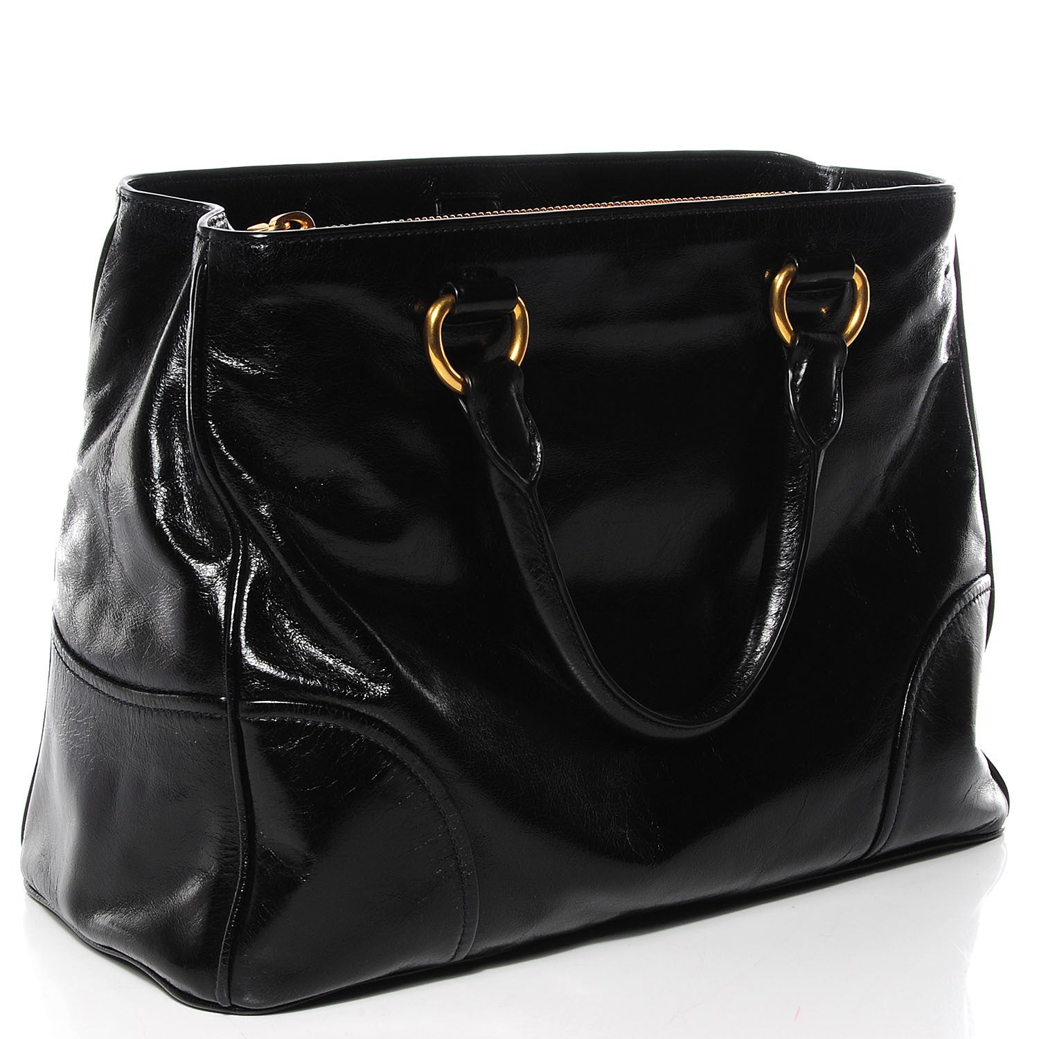 Prada Vitello Shine Tote Nero Black 3 of 9