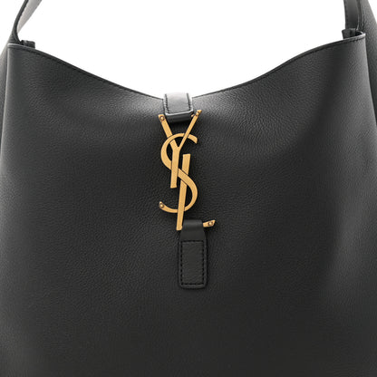 Saint Laurent Smooth Calfskin Large Le 5 A 7 Soft Hobo Black 8 of 10