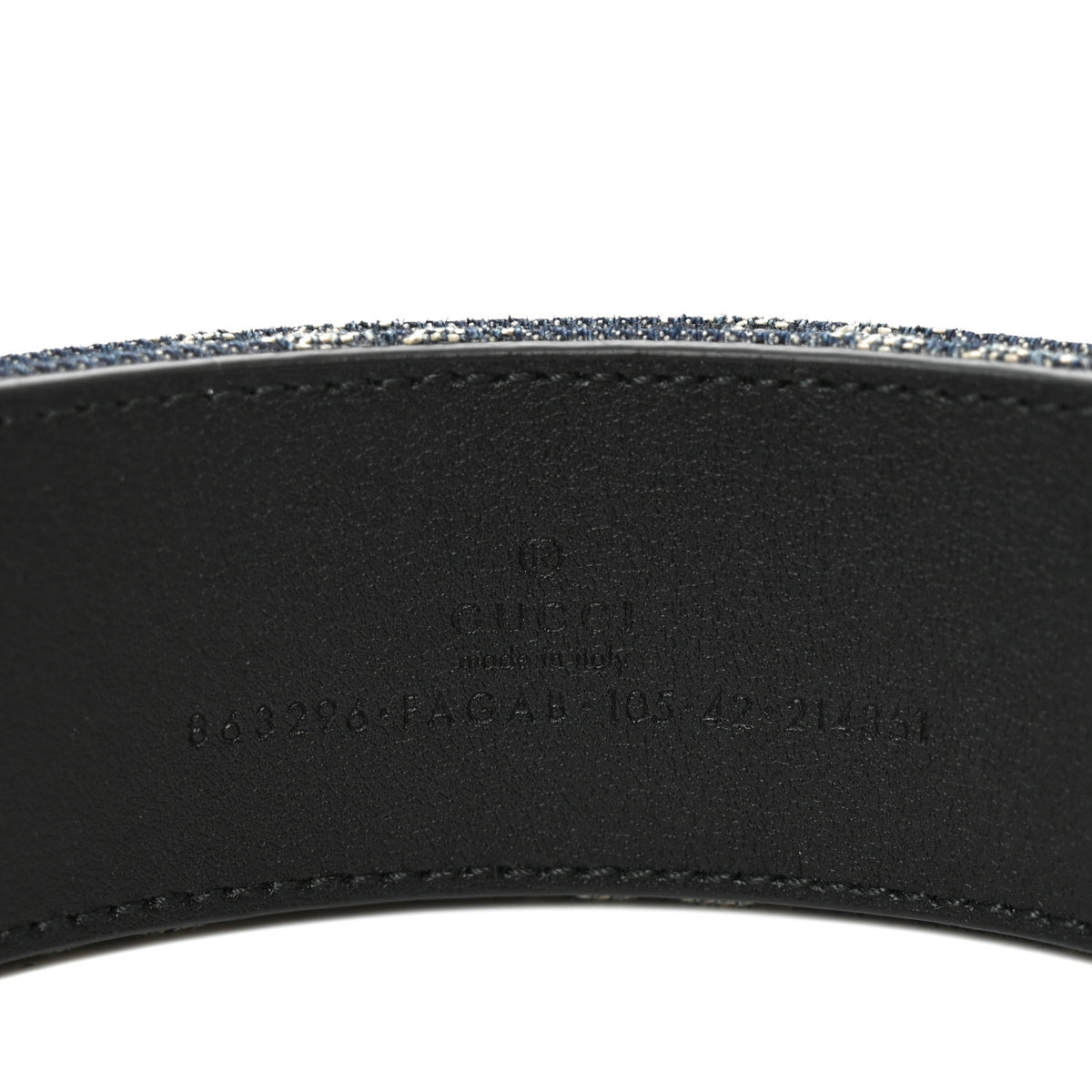 New Denim Interlocking G Belt 105 42 Dark Blue