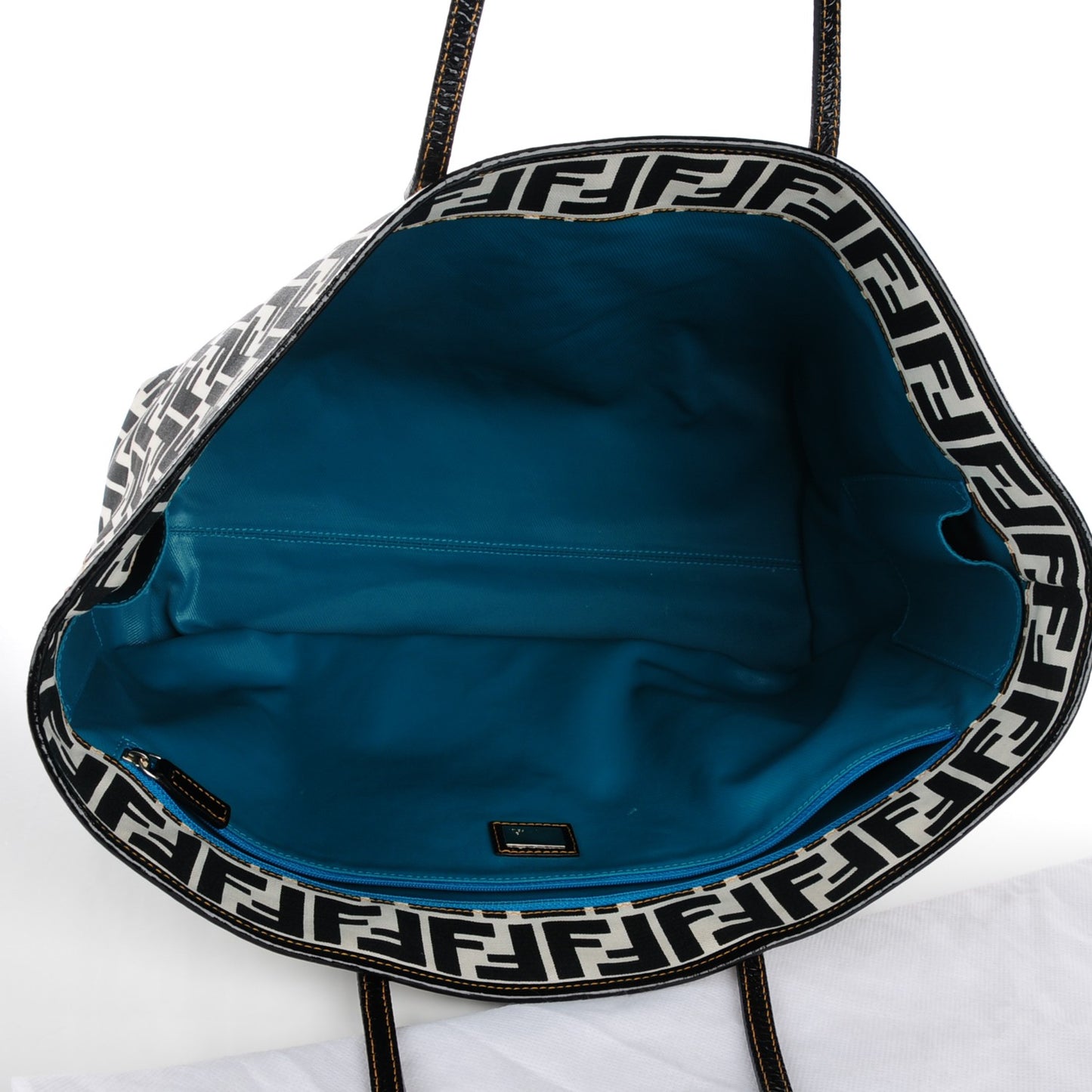 Canvas FF Roll Tote Black White