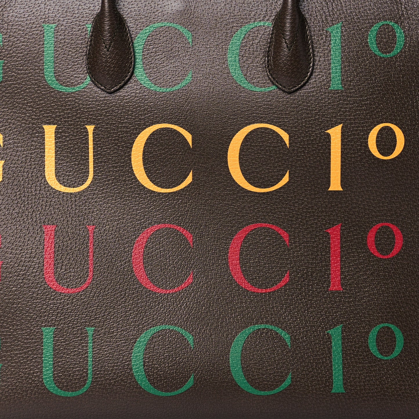 Textured Dollar Calfskin Gucci 100 Medium Tote Bag New Acero Multicolor