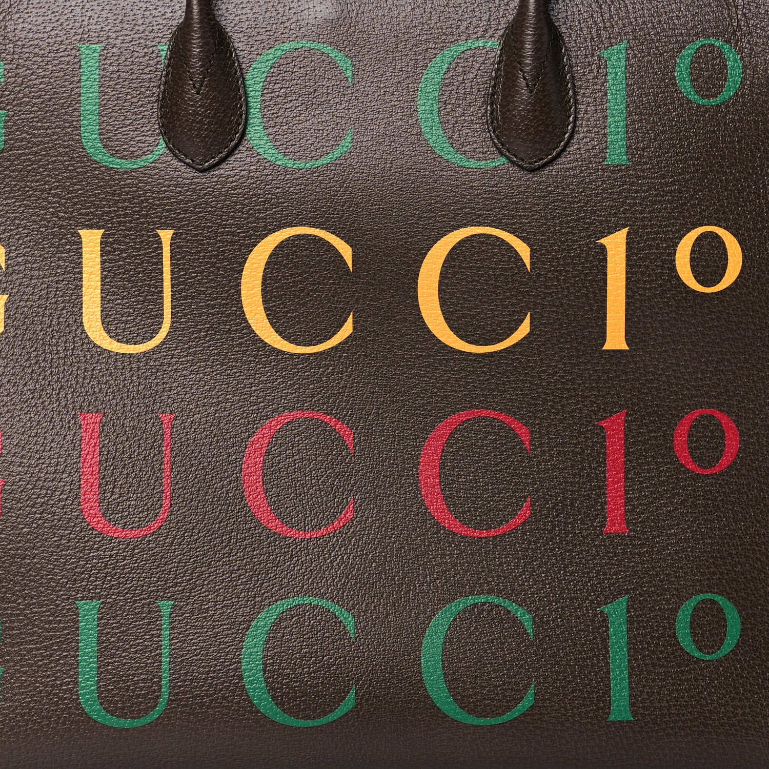 Gucci Textured Dollar Calfskin Gucci 100 Medium Tote Bag New Acero Multicolor 6 of 8