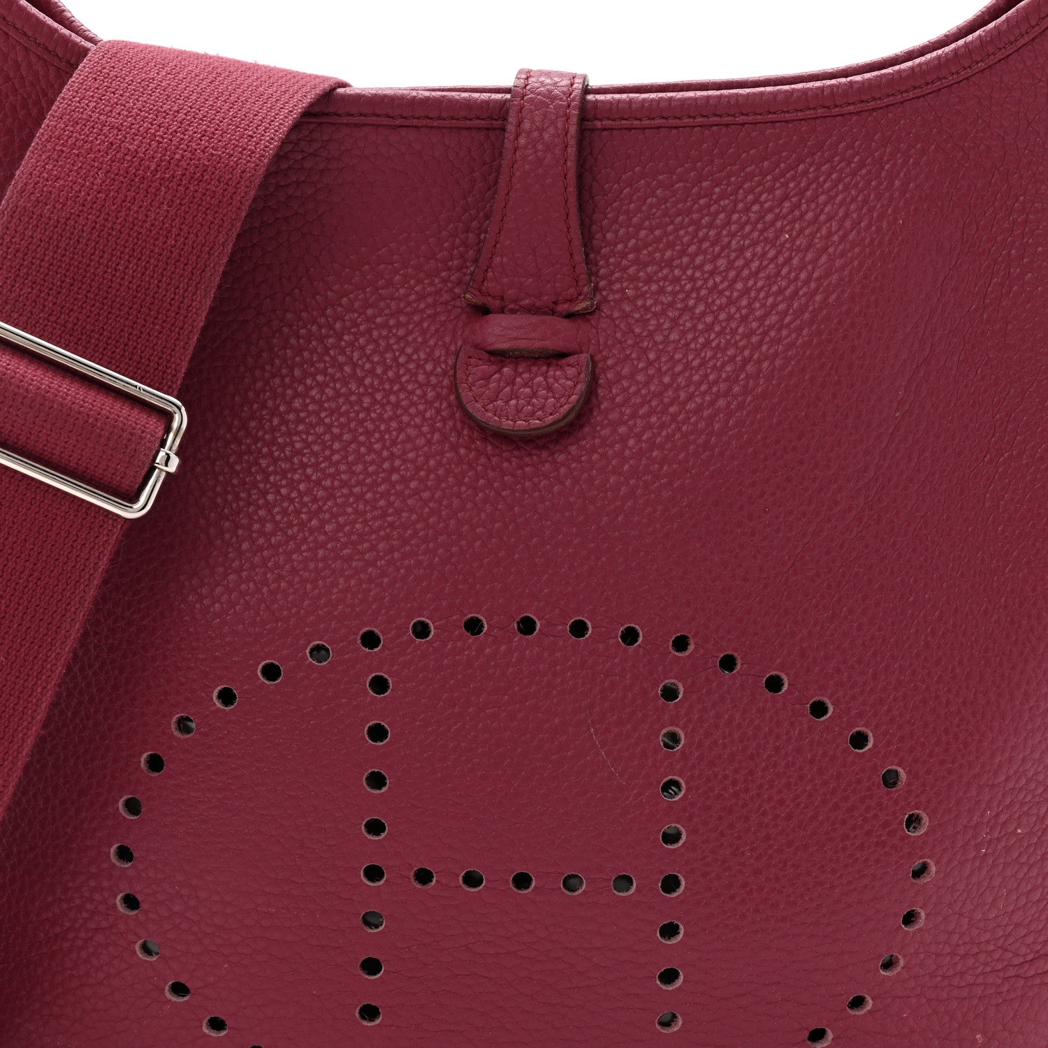 Hermes Taurillon Clemence EVELYNE III PM Rouge Grenat 8 of 11