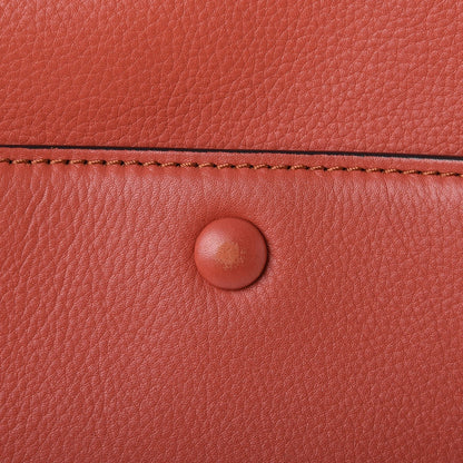 Celine Grained Calfskin Large Edge Shoulder Bag Orange 13 of 15