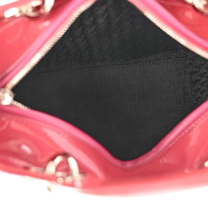 Christian Dior Patent Cannage Medium Lady Dior Pink 5 of 11