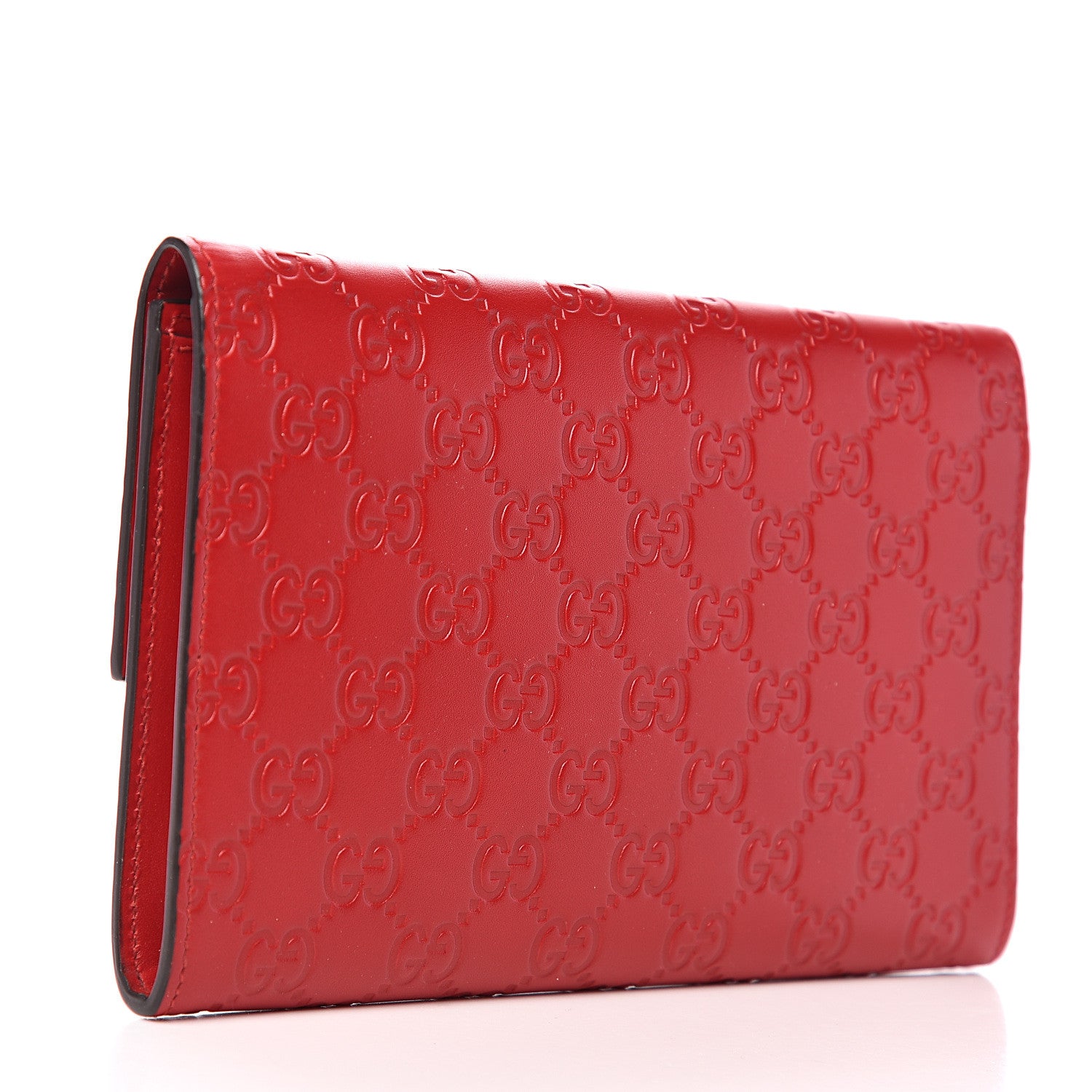 Gucci Guccissima Padlock Clutch Hibiscus Red 2 of 5
