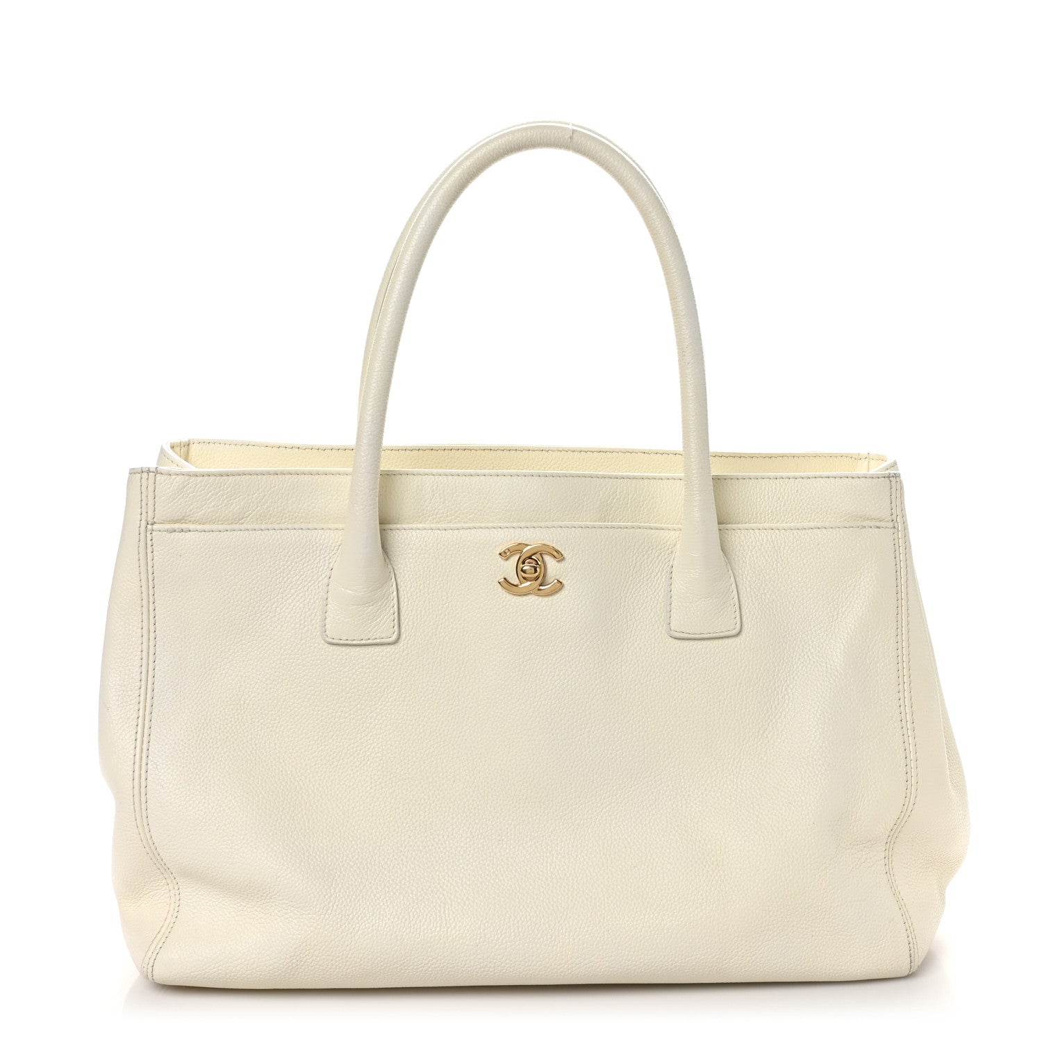 Chanel Calfskin Cerf Executive Shopper Tote White 1 of 11