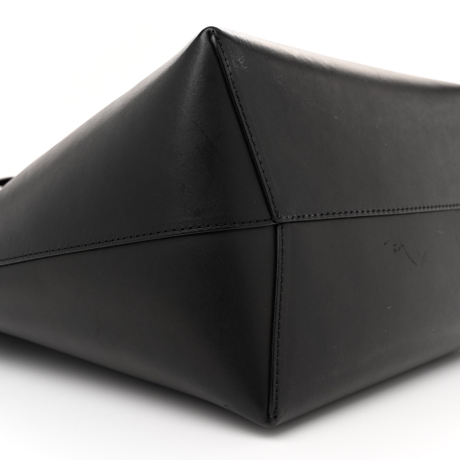 Mansur Gavriel Vegetable Tanned Calfskin Bucket Bag Black Oro 10 of 16