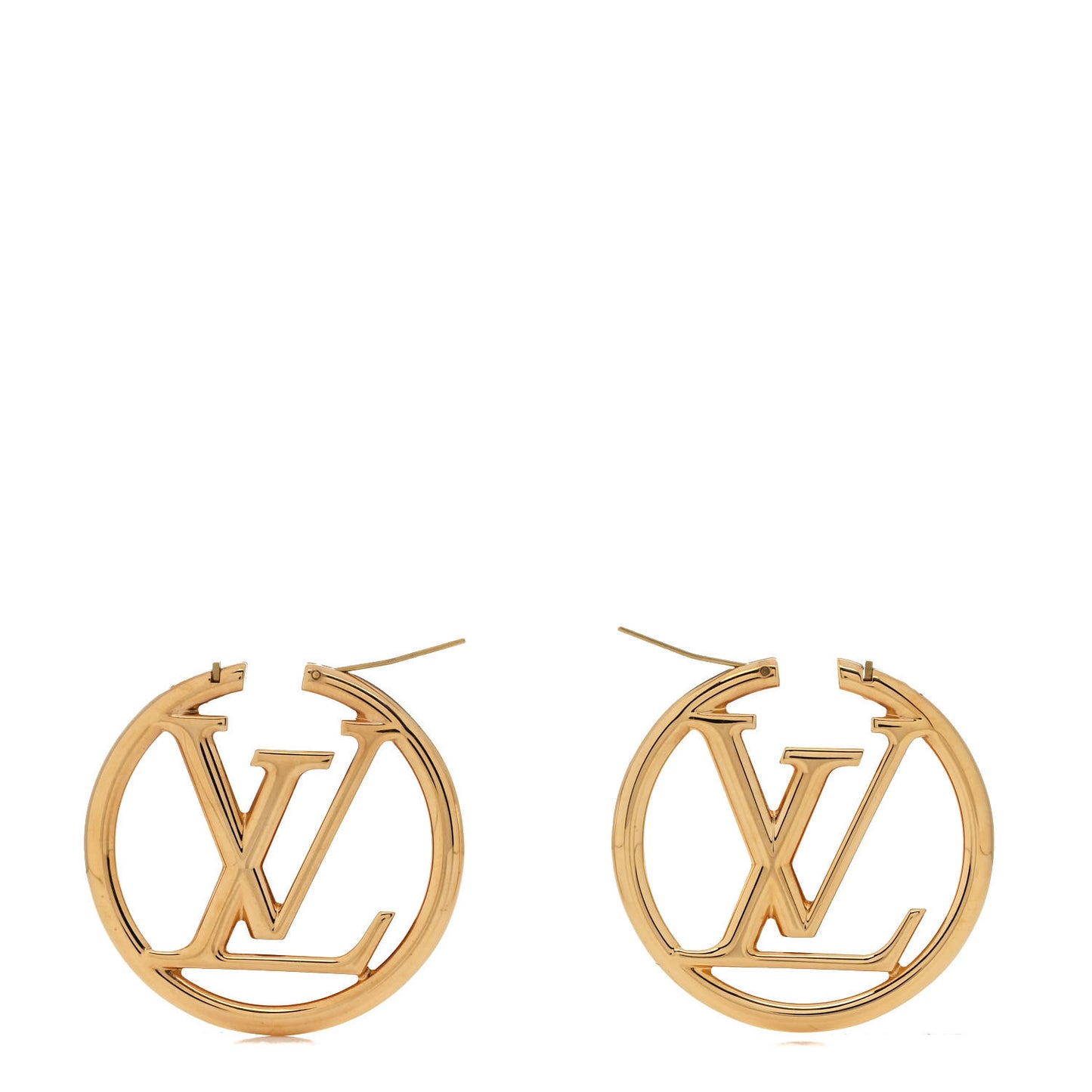 Metal Louise Hoop Earrings Gold