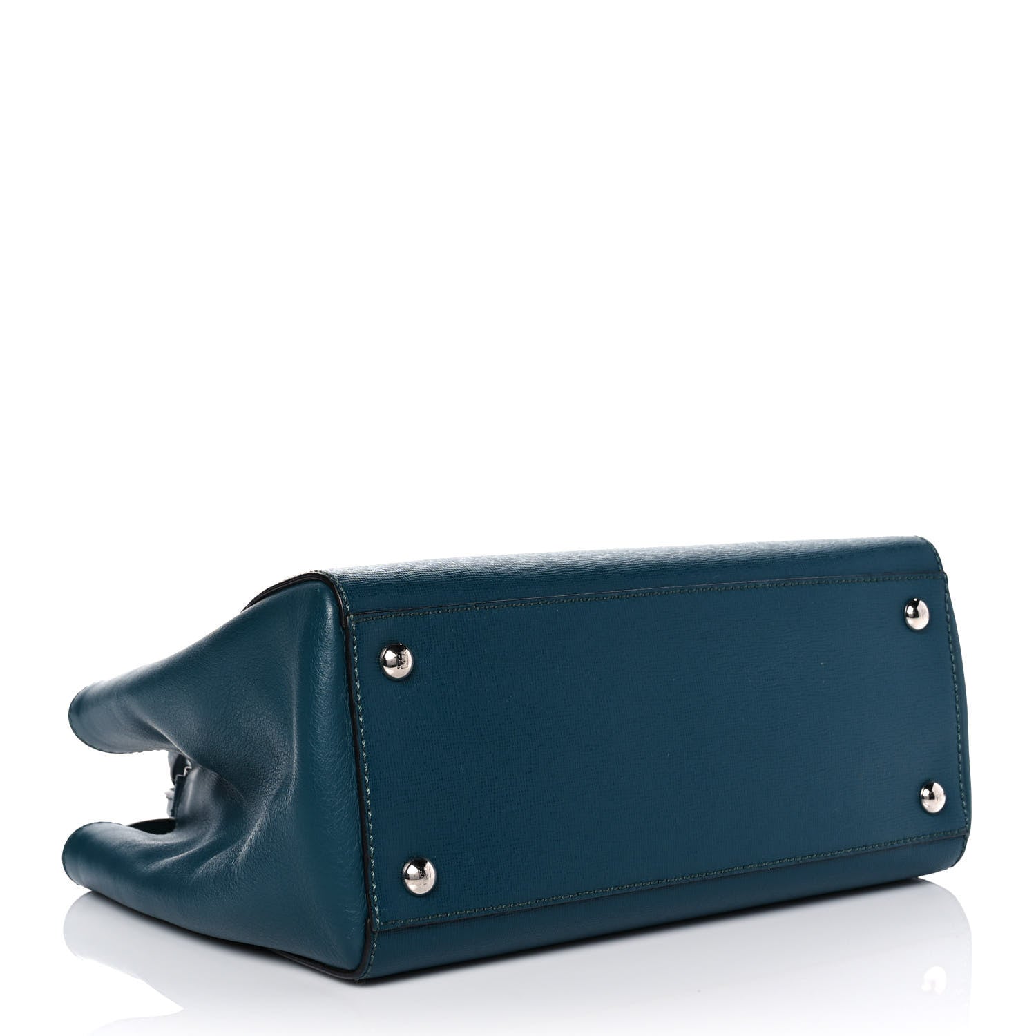 Fendi Vitello Elite Petite 2Jours Tote Oceano 3 of 8