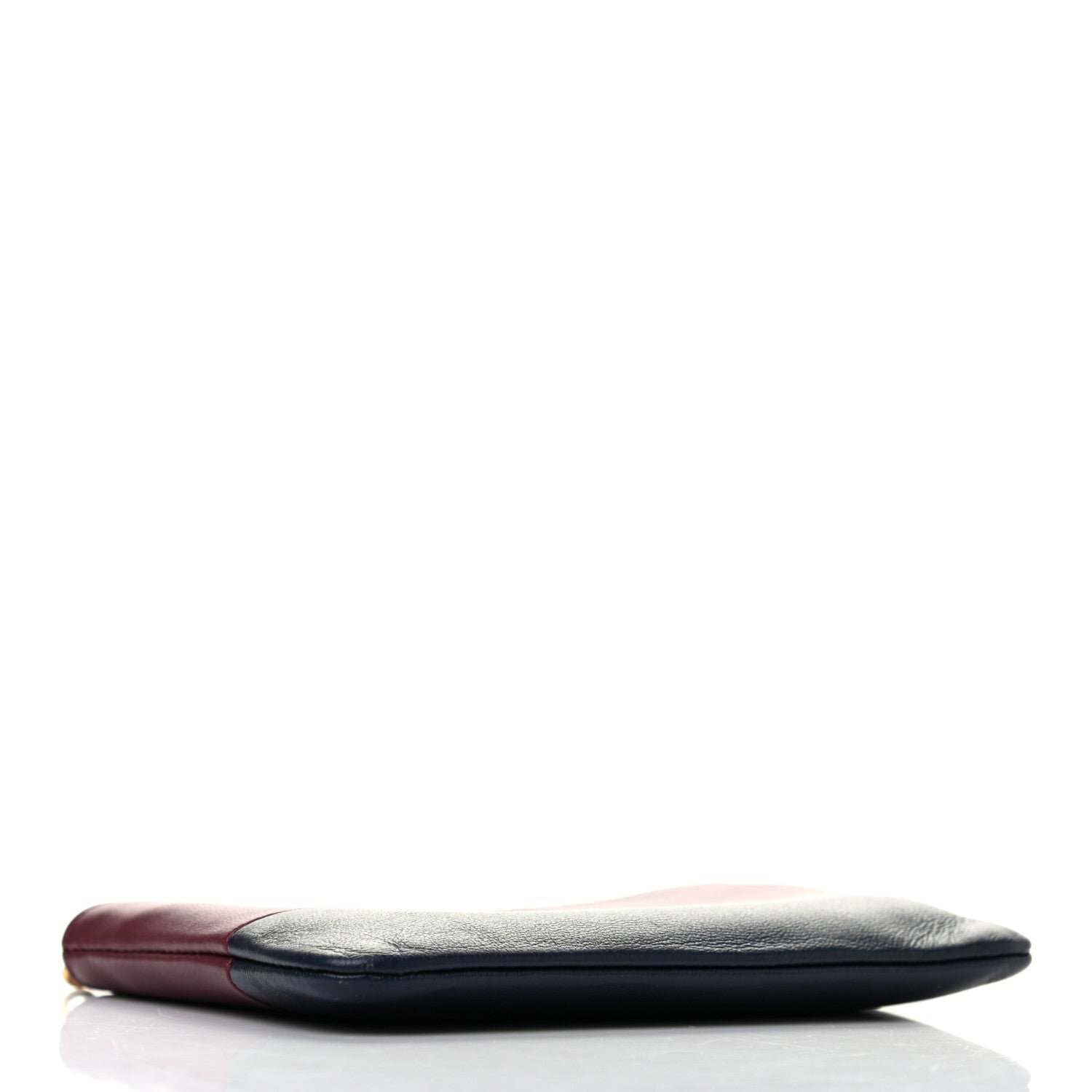 Celine Lambskin Bi-Color Solo Coin Card Case Burgundy Navy 3 of 6