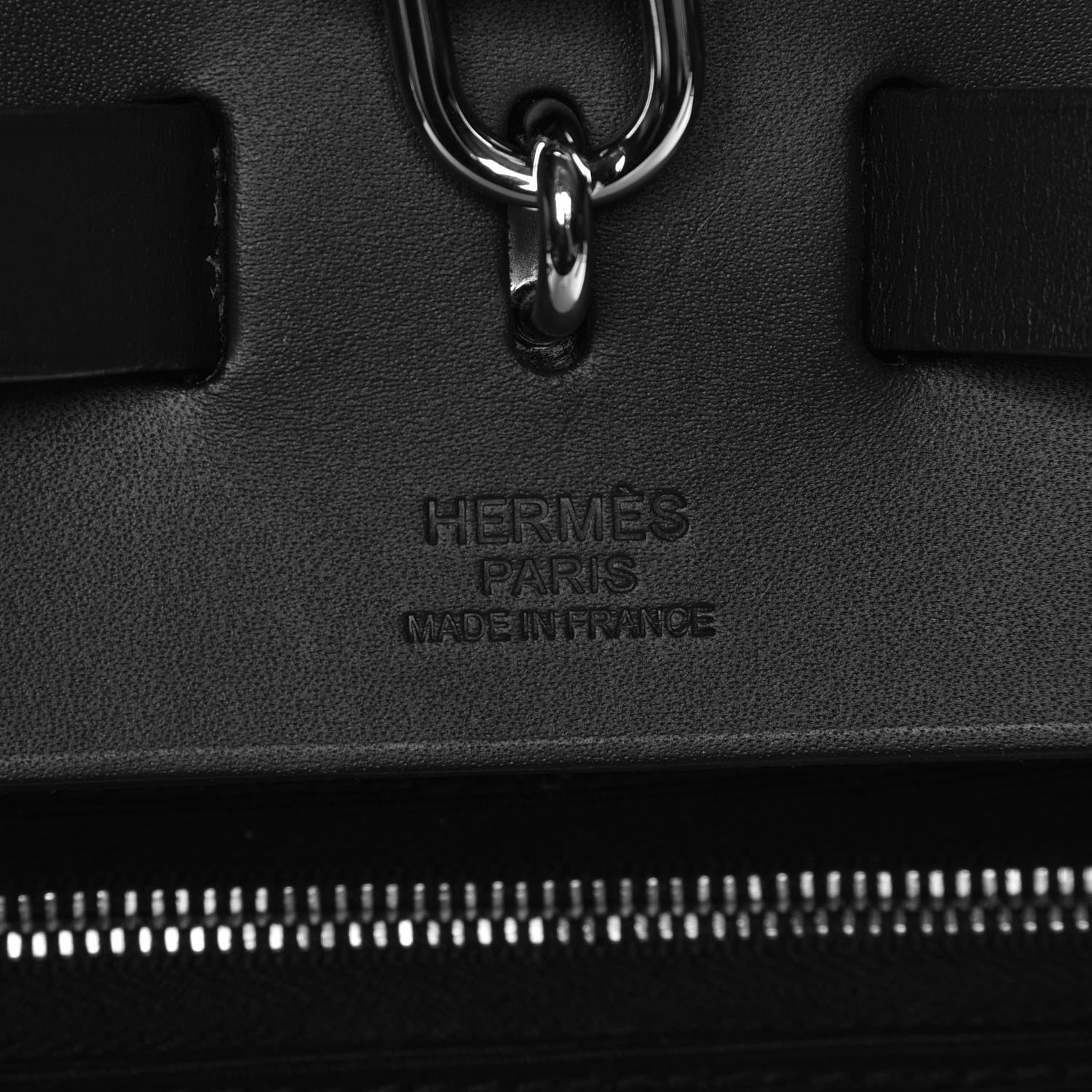Hermes Toile Vache Hunter Herbag Zip 39 MM Black 7 of 7