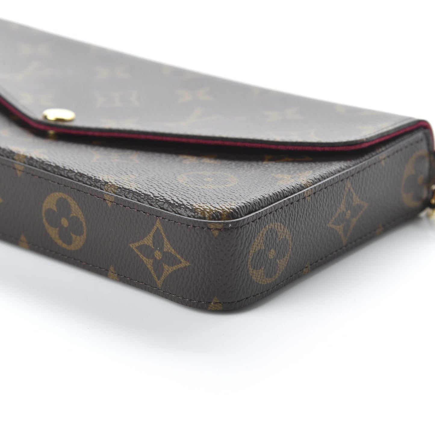 Monogram Pochette Felicie Chain Wallet Fuchsia