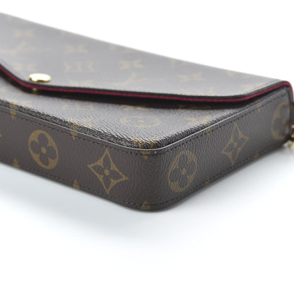 Louis Vuitton Monogram Pochette Felicie Chain Wallet Fuchsia 7 of 11