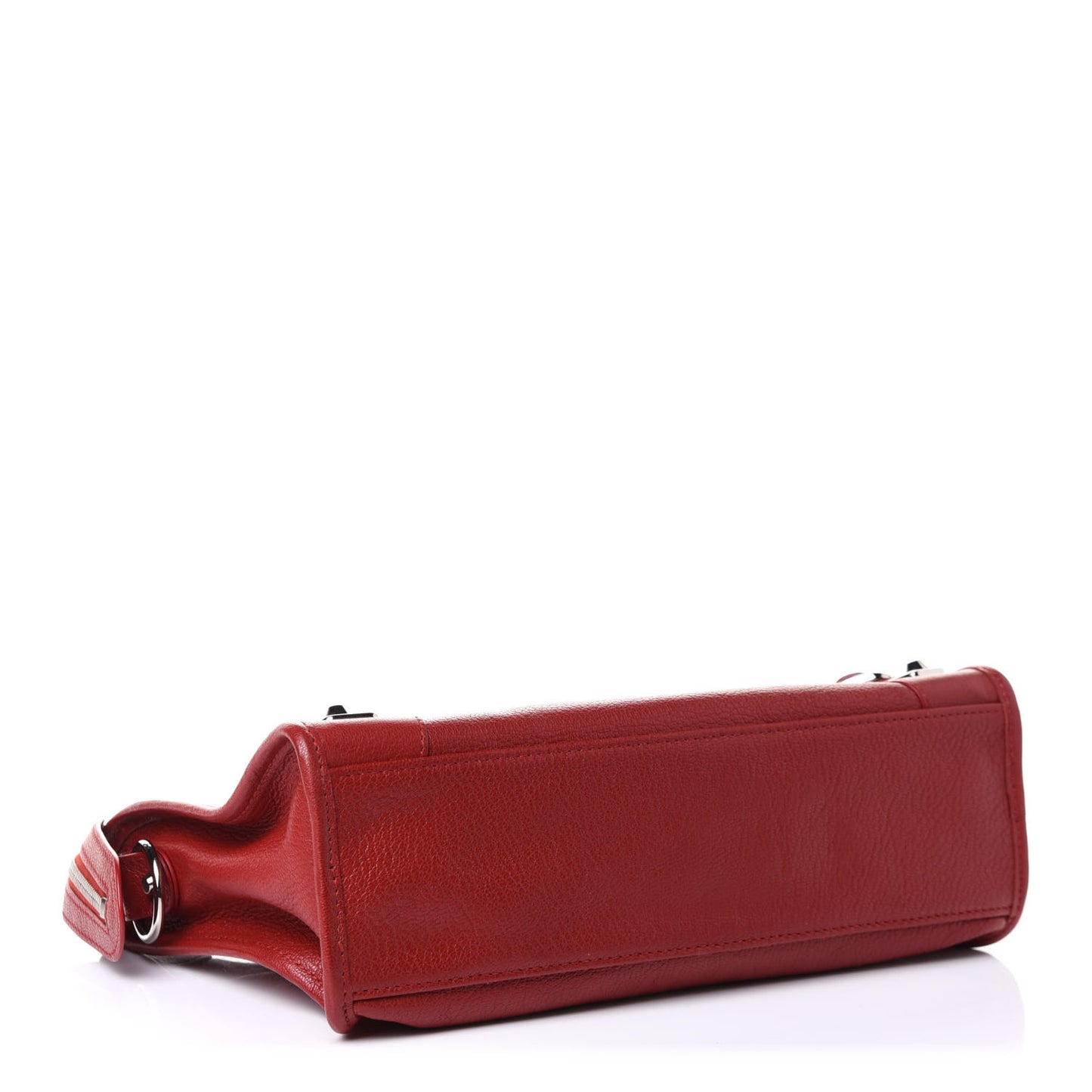 Chevre Silver Metallic Edge Hardware S City Bordeaux