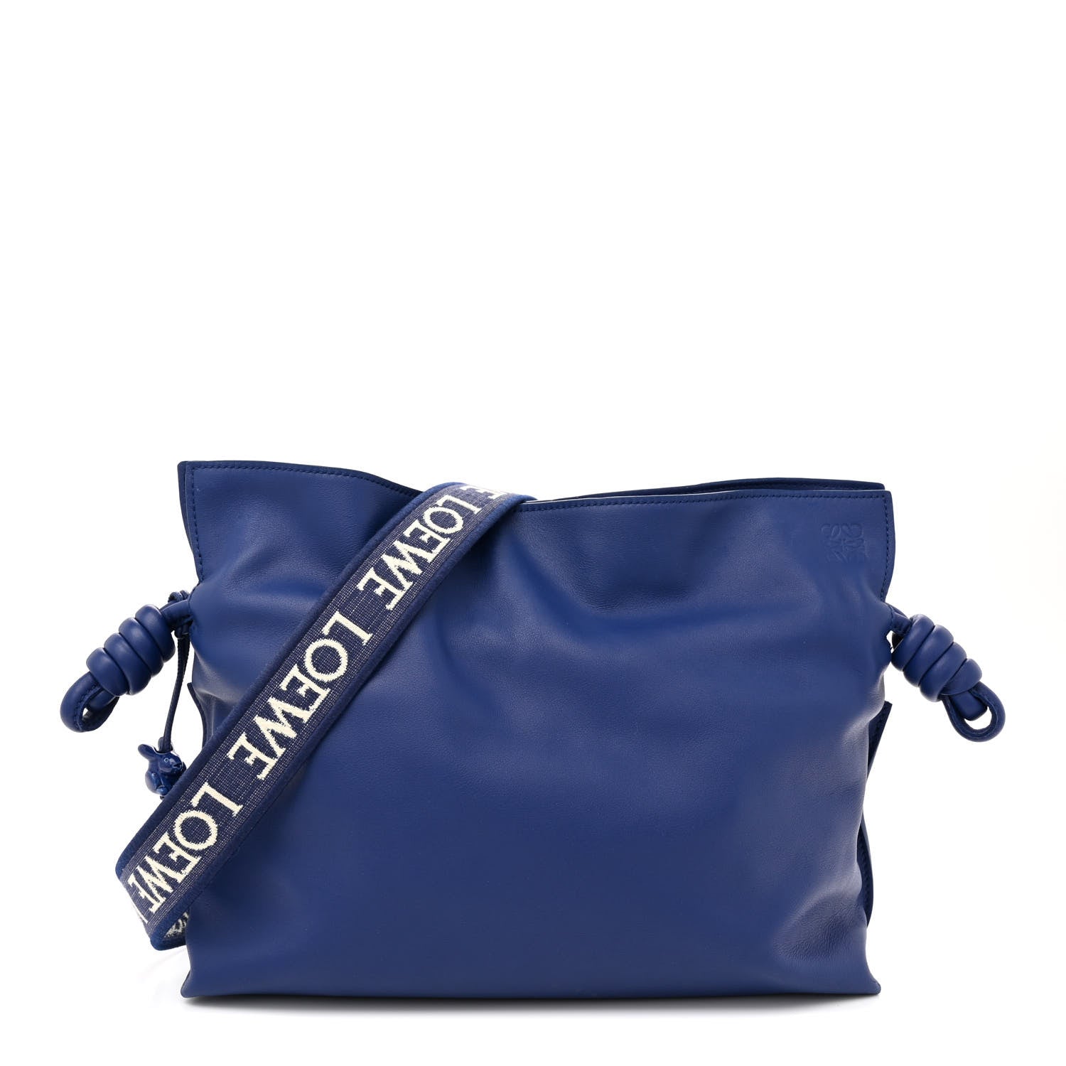 Loewe Satin Calfskin Monochrome Flamenco Knot Clutch Deep Purple Glaze 1 of 11