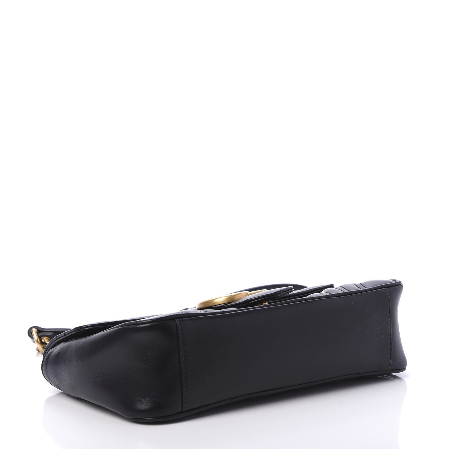 Calfskin Matelasse Small GG Marmont Shoulder Bag Black