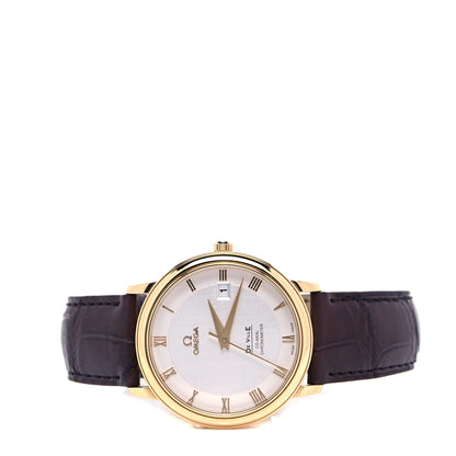 Omega 18K Yellow Gold Alligator 36mm De Ville Prestige Co-Axial Automatic Watch 4617.31.02 2 of 5