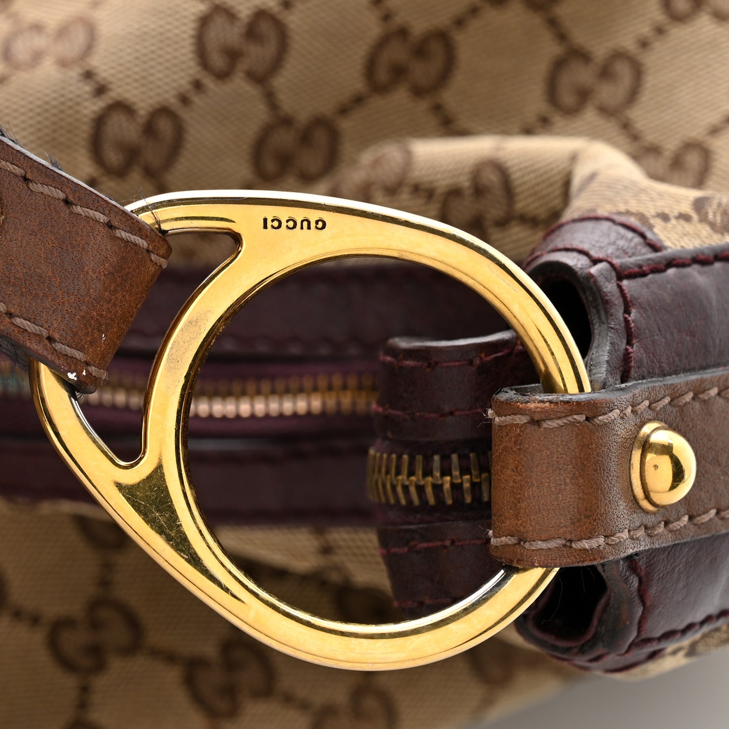 Monogram Large GG Twins Hobo Dark Brown