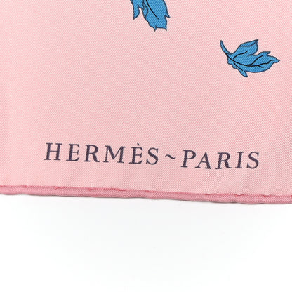 Hermes Silk Robe Legere Scarf 90 Rose Hortensia Bleu 2 of 8