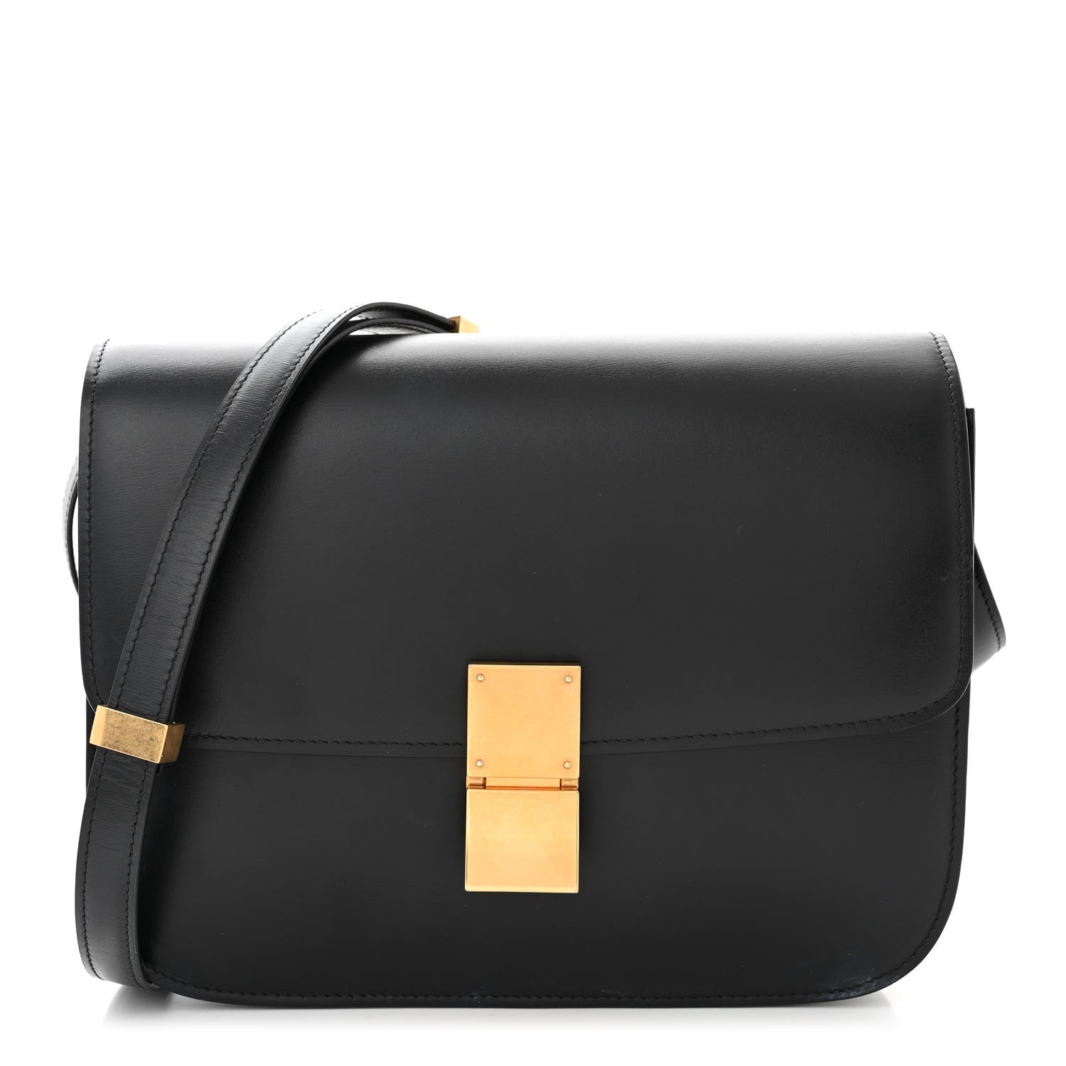 Celine Box Calfskin Medium Classic Box Flap Bag Black 1 of 14