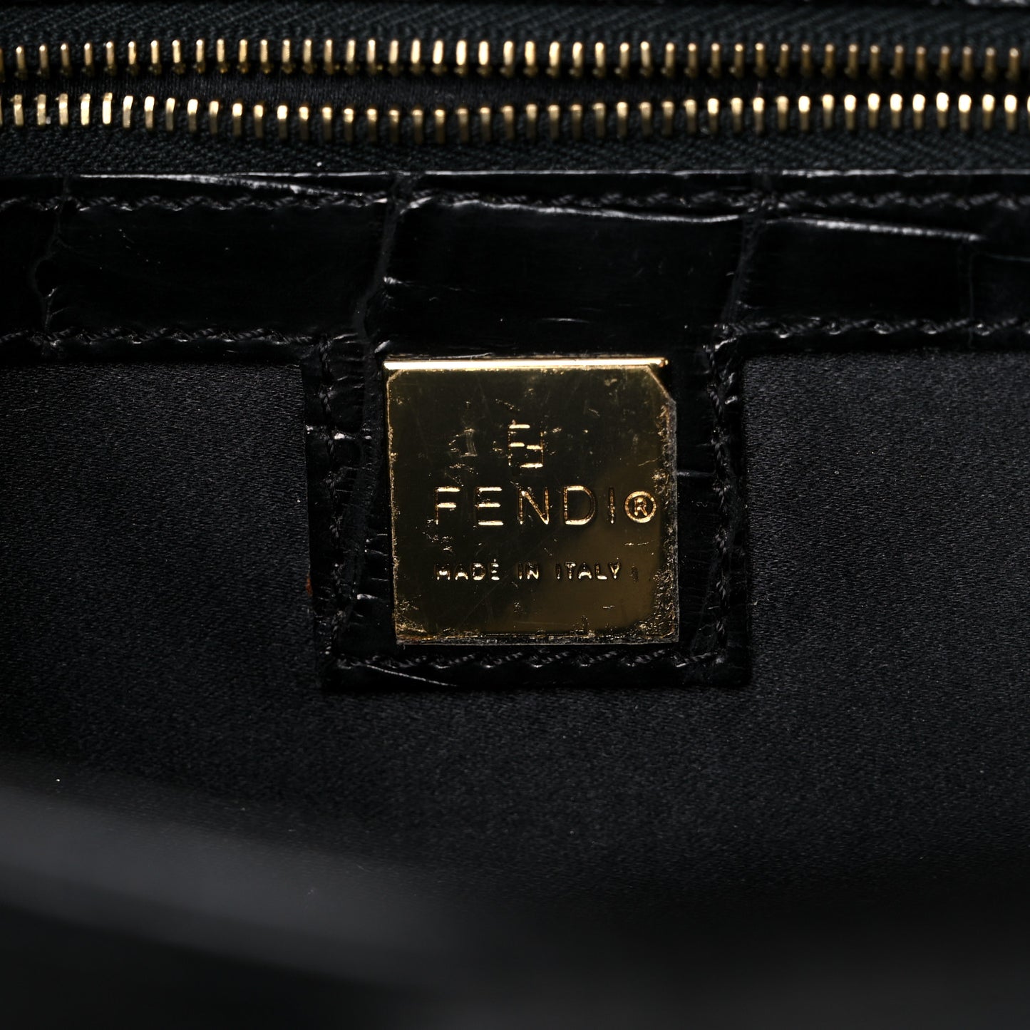 Crocodile Crystal Baguette Black