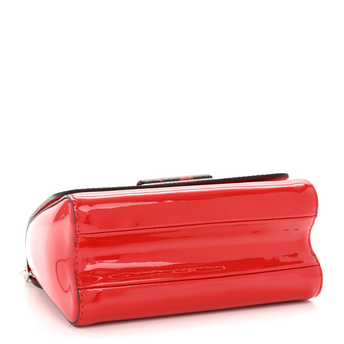 Patent Monogram Infrarouge Twist Shoulder Bag PM Coquelicot
