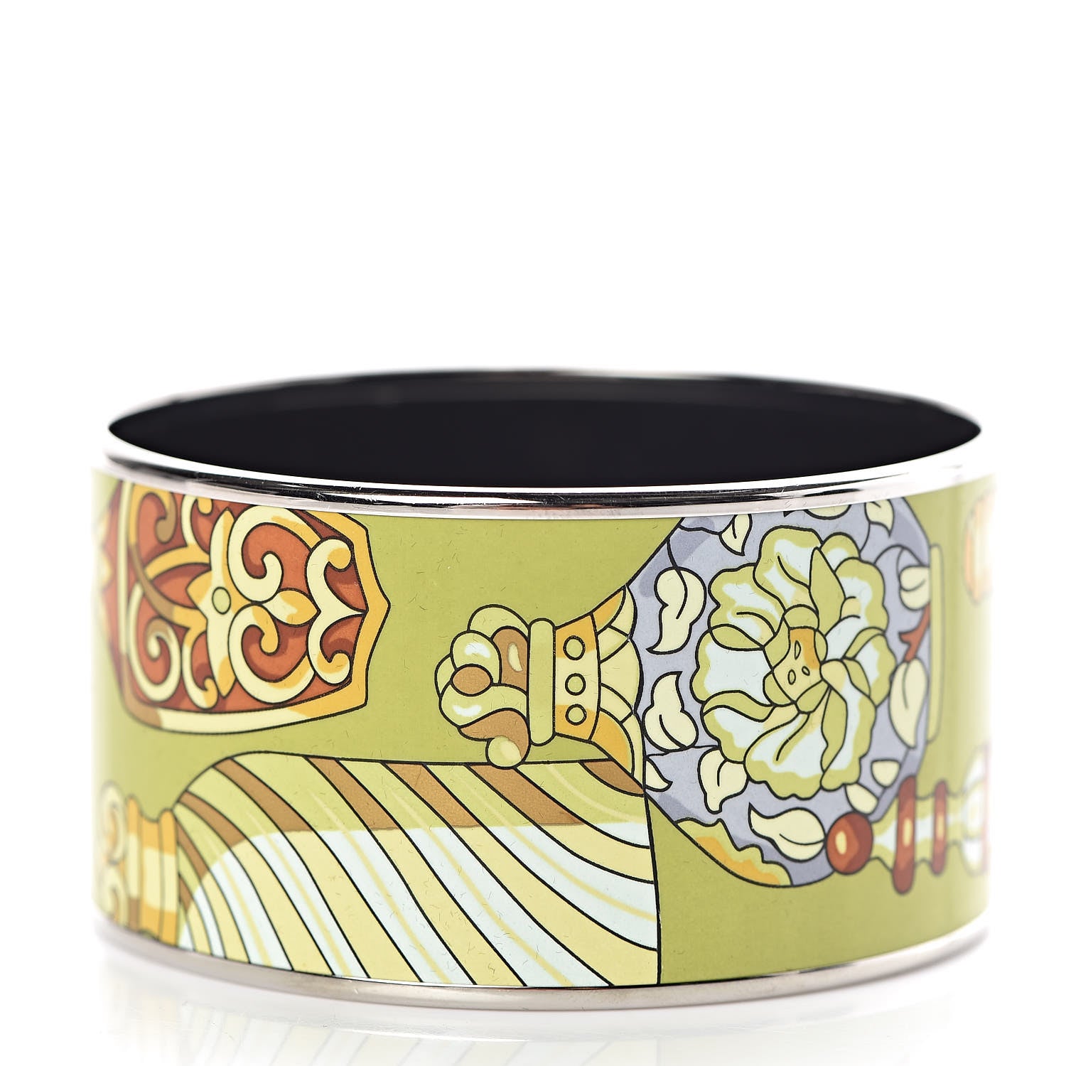 Hermes Enamel Printed Flacons Extra Wide Bracelet 65 3 of 5