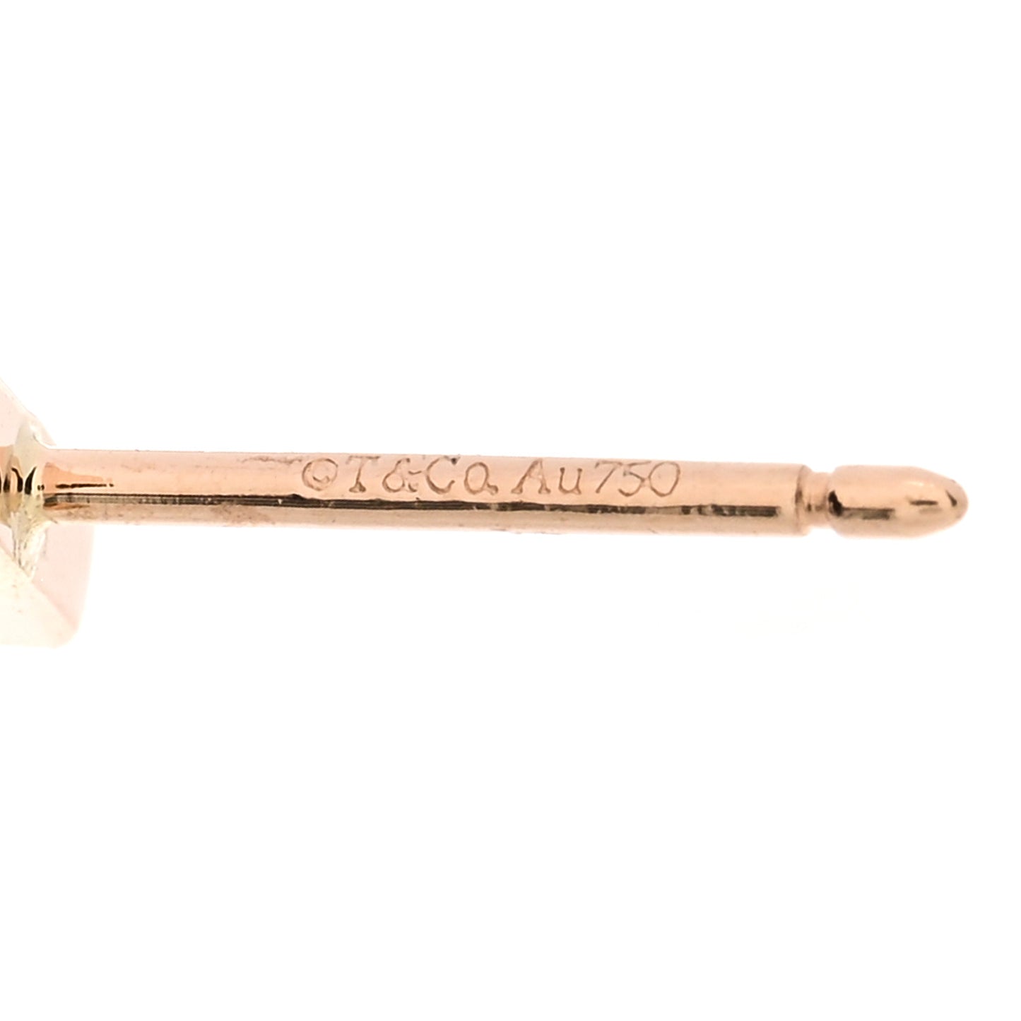 18K Rose Gold T Bar Earrings