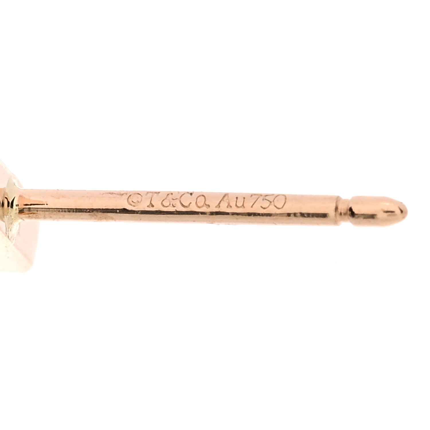Tiffany 18K Rose Gold T Bar Earrings 4 of 5
