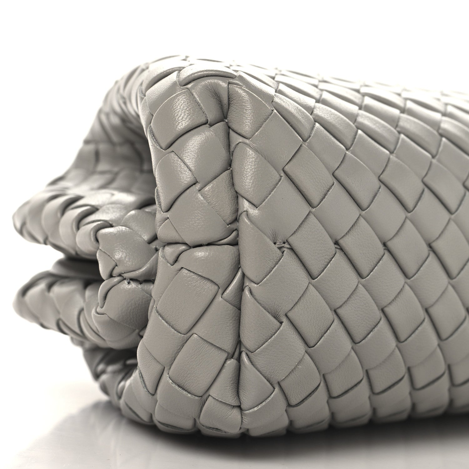 Bottega Veneta Nappa Intrecciato Small The Lauren 1980 Clutch With Chain Sterling 8 of 9