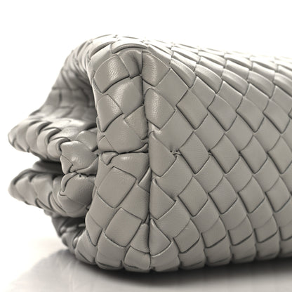 Bottega Veneta Nappa Intrecciato Small The Lauren 1980 Clutch With Chain Sterling 8 of 9