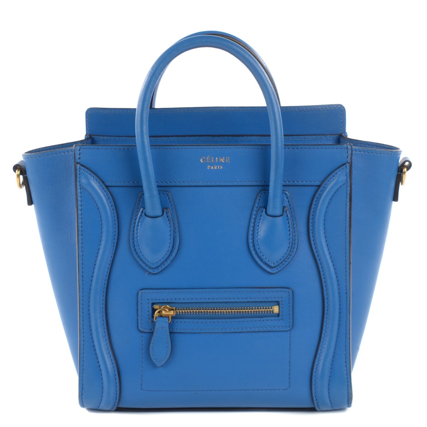 Palmelato Calfskin Nano Luggage Electric Blue