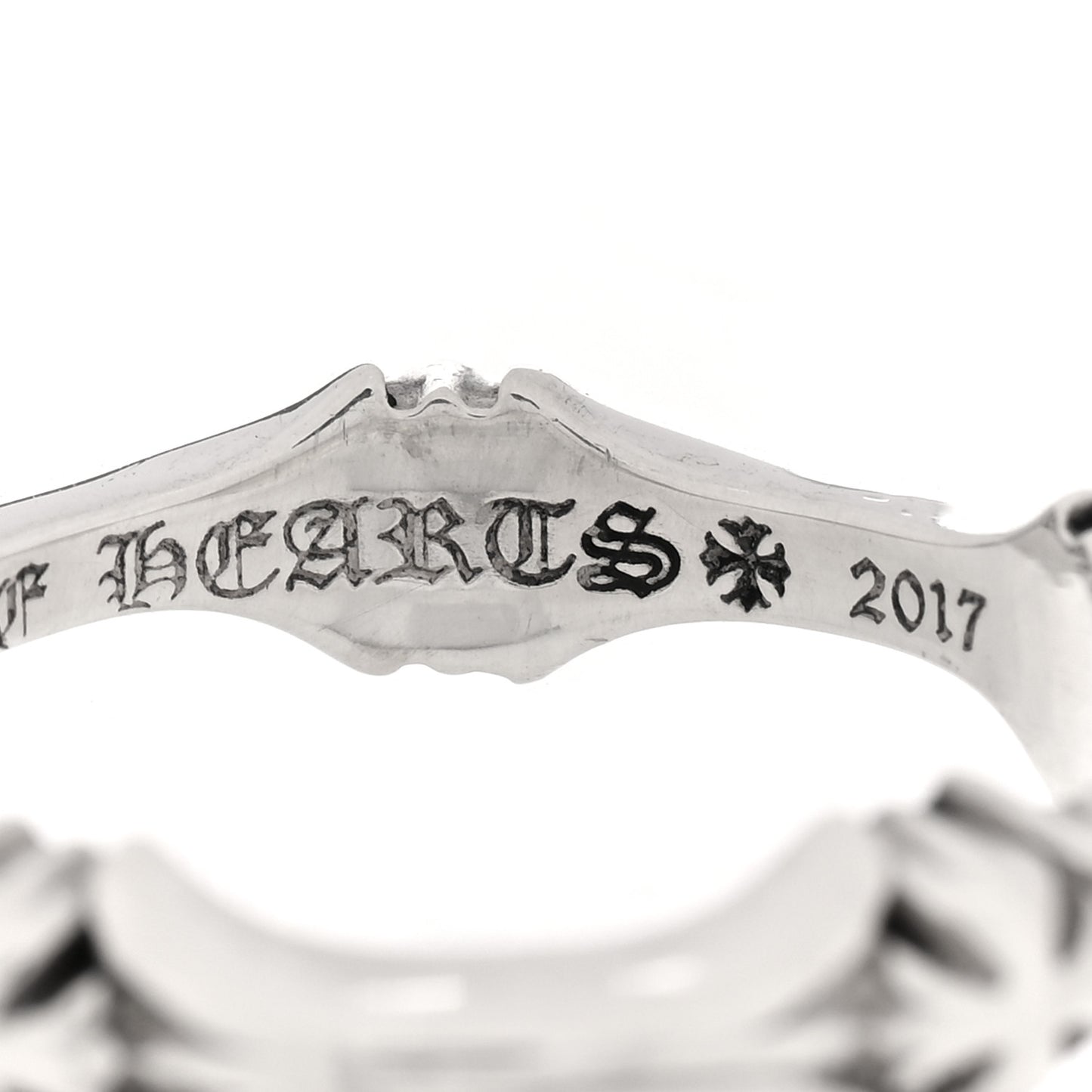 Sterling Silver Plus and Bone Ring 58 8.5