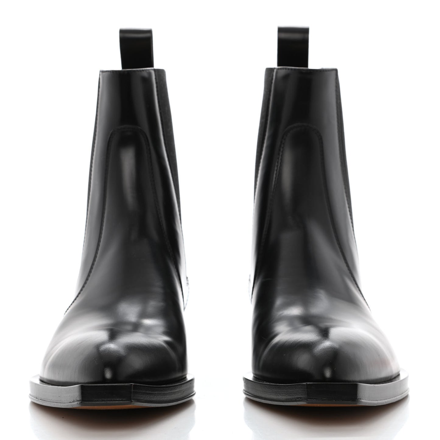 Osaka Shine Calfskin Mens Chisel Boots 42.5 Black