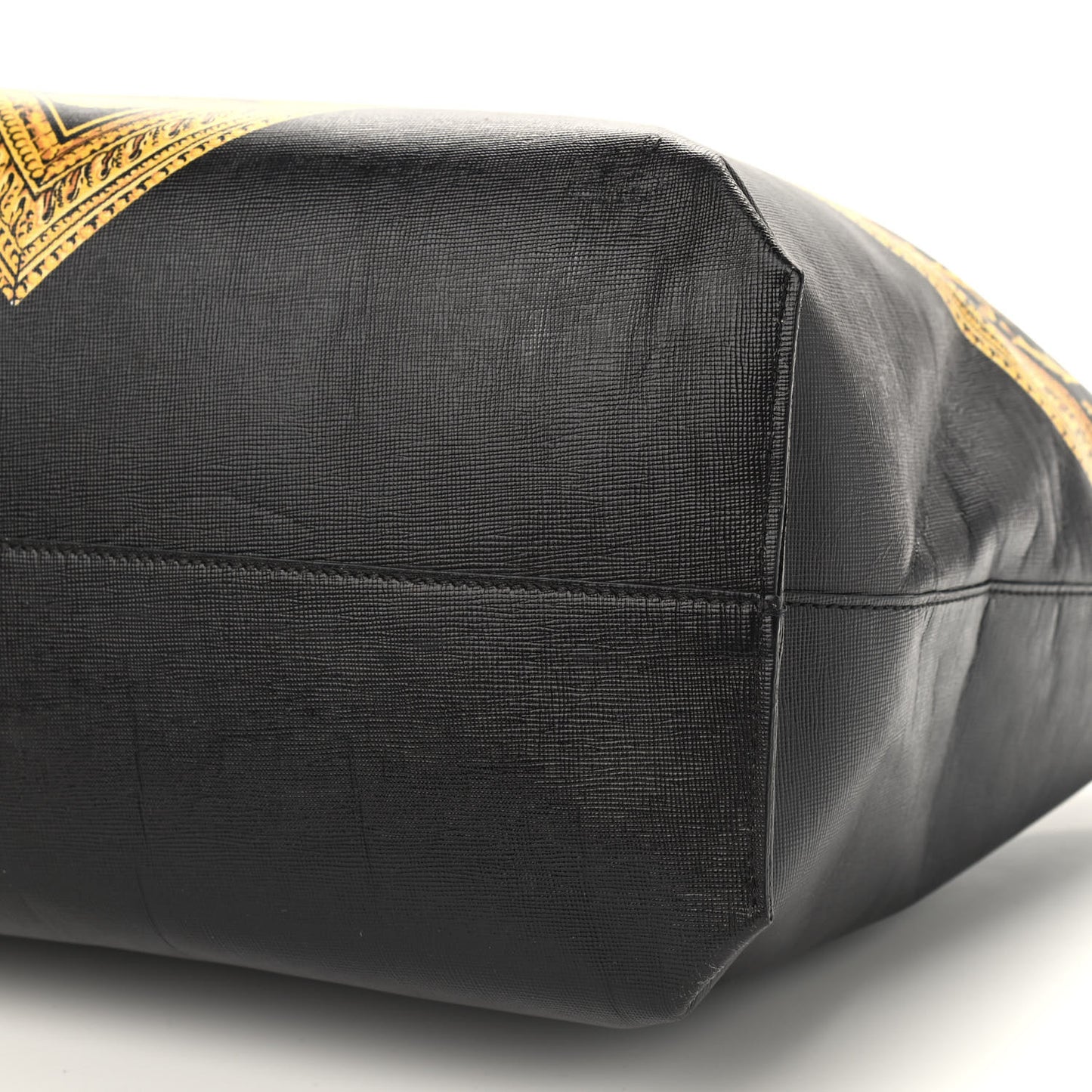 Barocco Printed Tote Black Gold