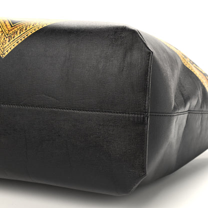 Versace Barocco Printed Tote Black Gold 8 of 9