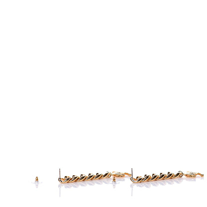 Chanel Metal CC Pick Drop Earrings Gold 3 of 5
