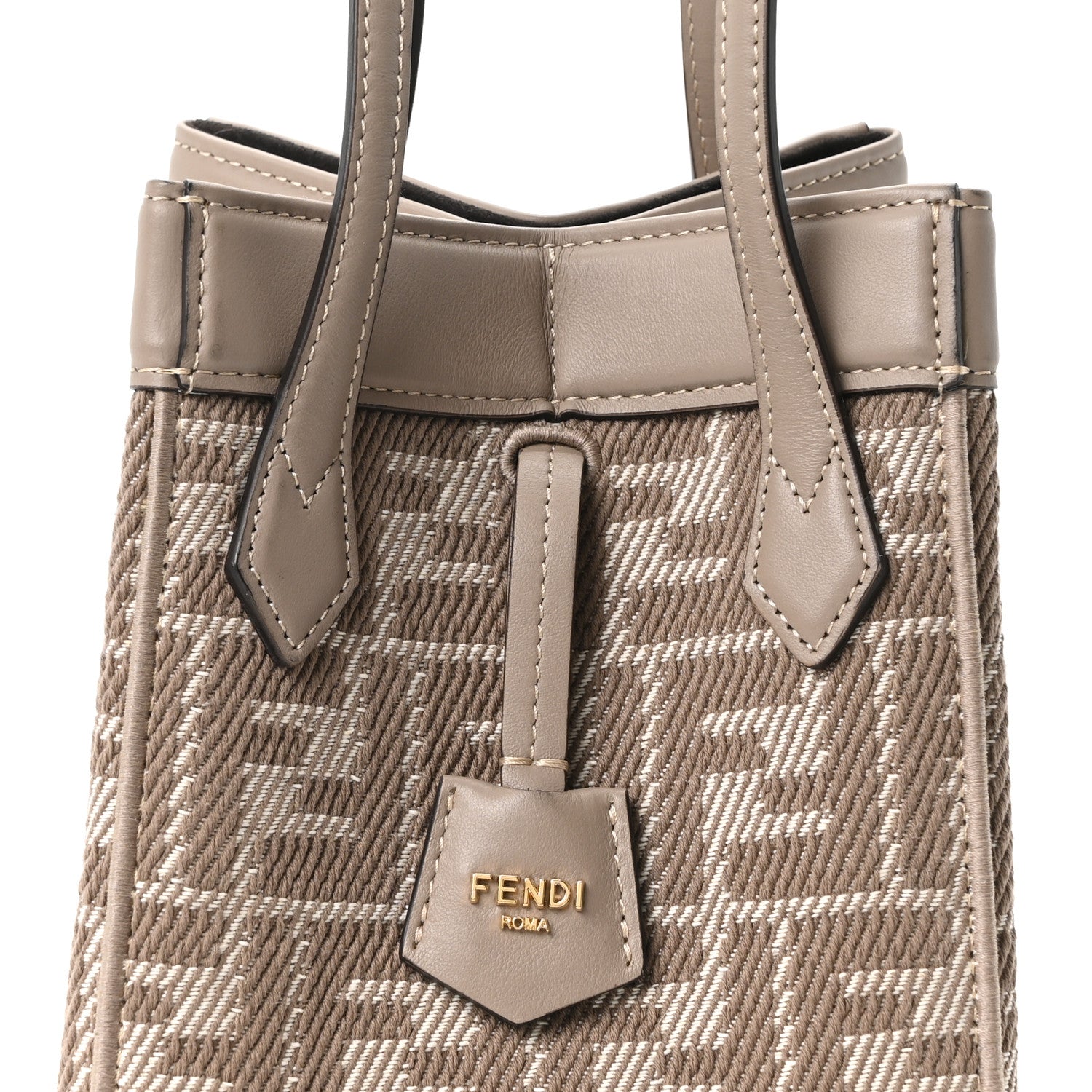 Fendi Fabric Jacquard Vitello Grace FF 1974 Mini Fendi Origami Dove White Dove 7 of 9