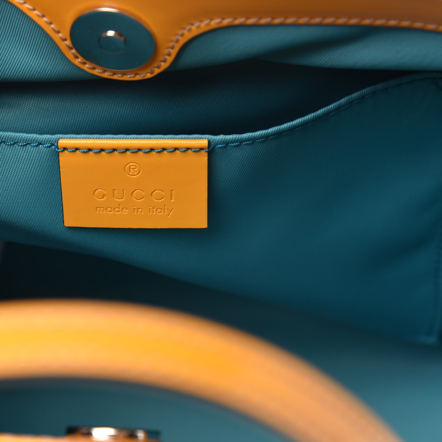 Gucci Calfskin Childrens Rainbow Tote Blue 6 of 10