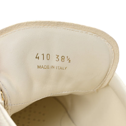 Prada Calfskin Metal Triangle Logo Womens Sneakers 38.5 Neutral 7 of 7