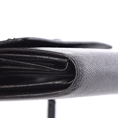Chanel Grained Calfskin CC Button Flap Wallet Black 9 of 13