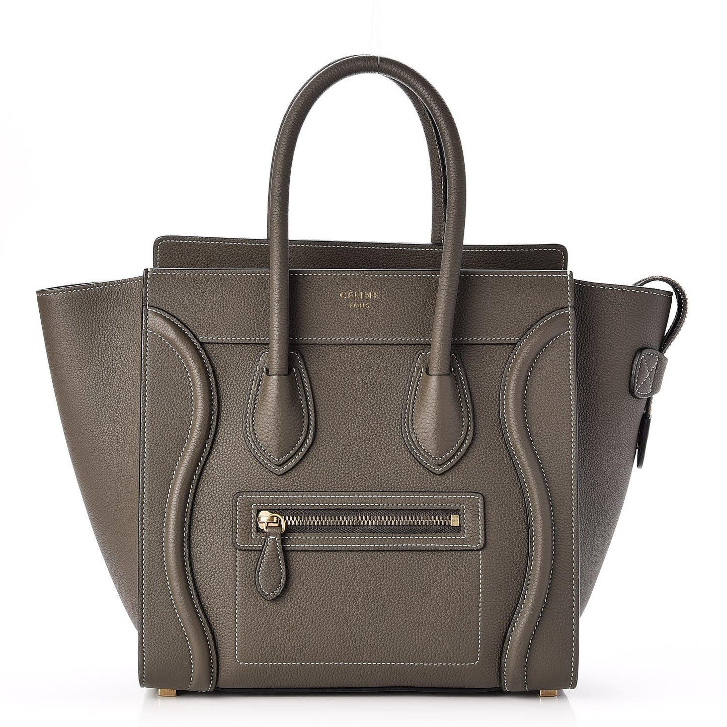 Drummed Calfskin Micro Luggage Souris